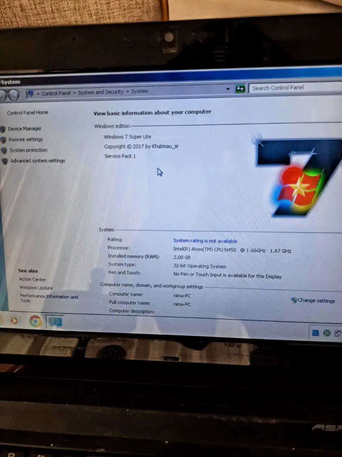 لپ تاپ مینی ایسر   Acer Aspire One NAV50|رایانه همراه|مشهد, شهید فرامرز عباسی|دیوار