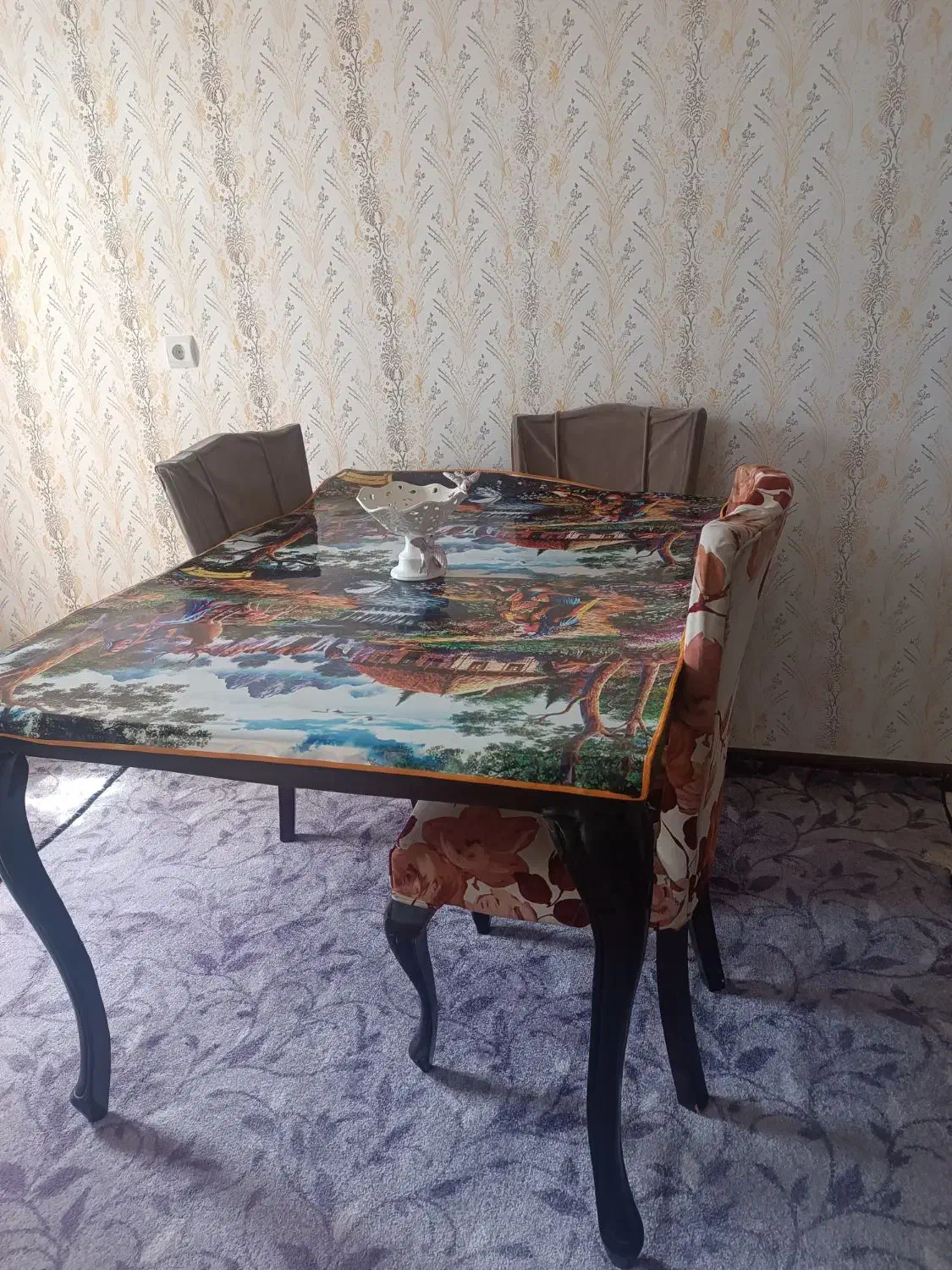 میز ناهارخوری چهار نفره|میز و صندلی غذاخوری|اشتهارد, |دیوار