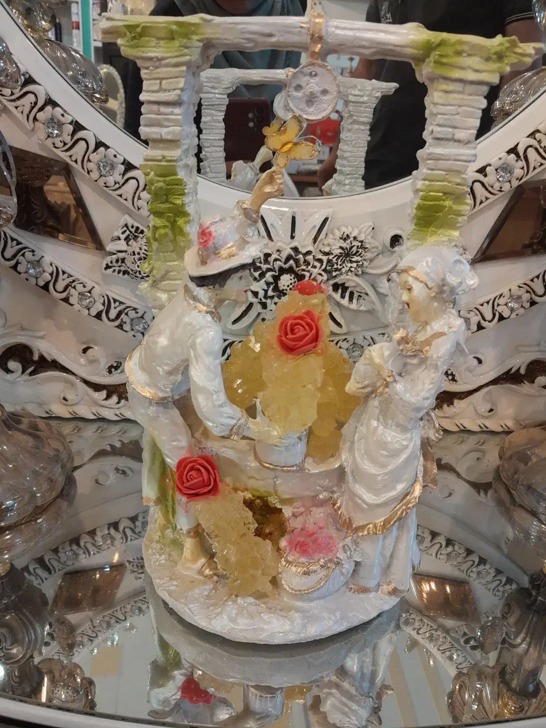 آینه شمعدان و شاخه نبات|آینه|سبزوار, پیروزی|دیوار