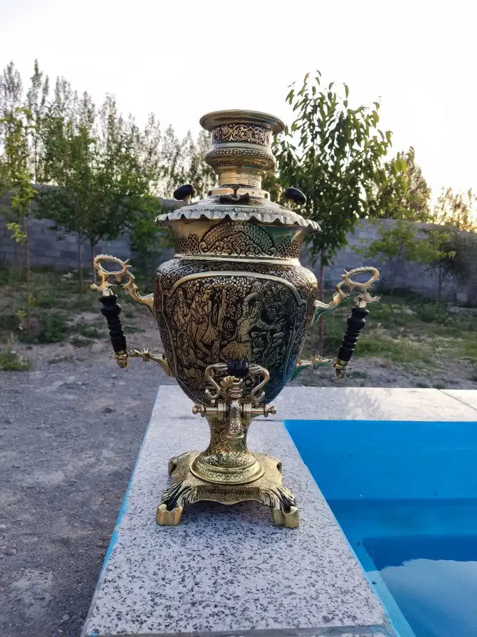 سماور زغالی 8 لیتر|سماور، چای‌ساز، قهوه‌ساز|باسمنج, |دیوار