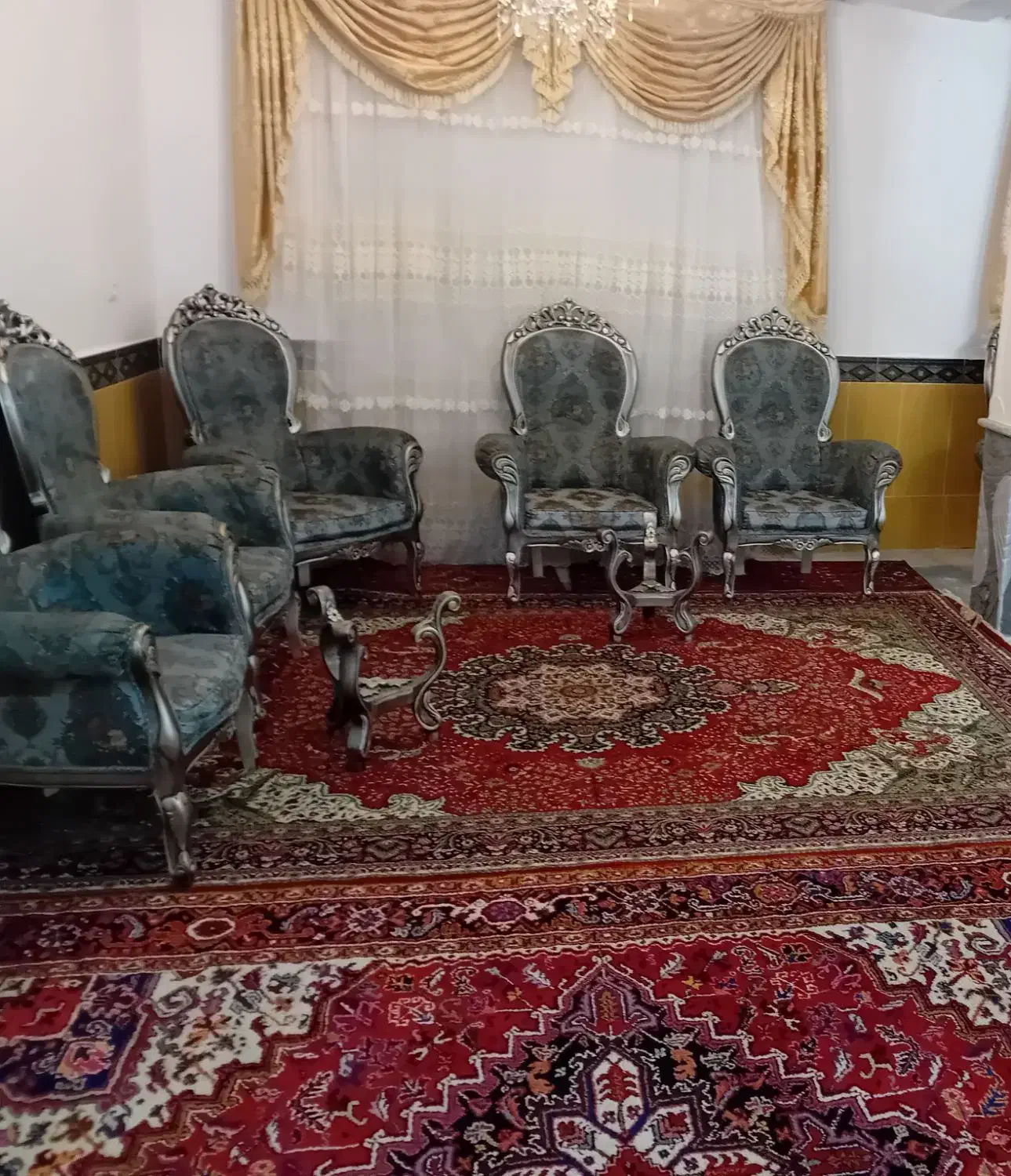 مبلمان سلطنتی ۹ نفره|مبلمان خانگی و میز عسلی|اسکو, |دیوار