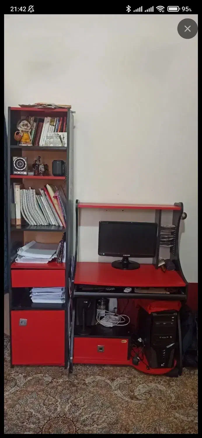 میر کامپیوتر و کتابخونه|میز تحریر و کامپیوتر|شیراز, تندگویان|دیوار