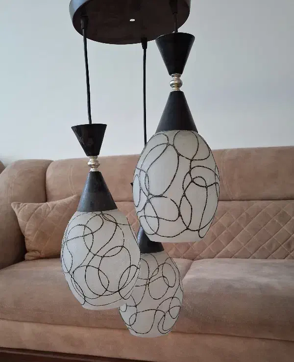 لوستر سه شعله|لوستر و چراغ آویز|مشهد, چهارچشمه|دیوار