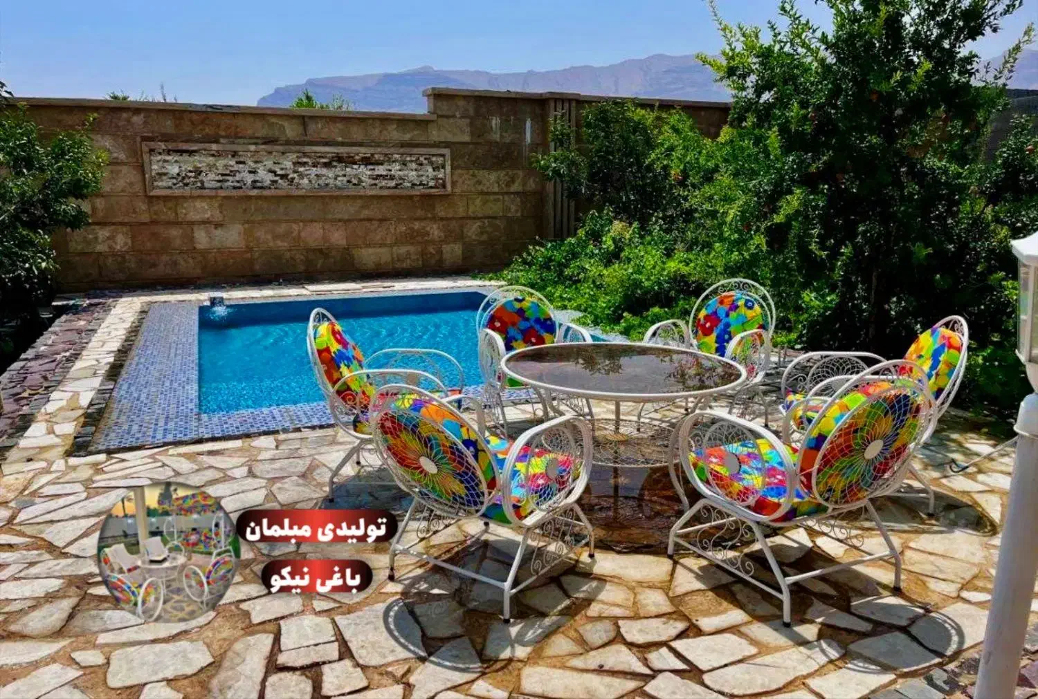 تولیدی میز صندلی باغی/مدل بیضی|مبلمان خانگی و میز عسلی|نوشهر, |دیوار