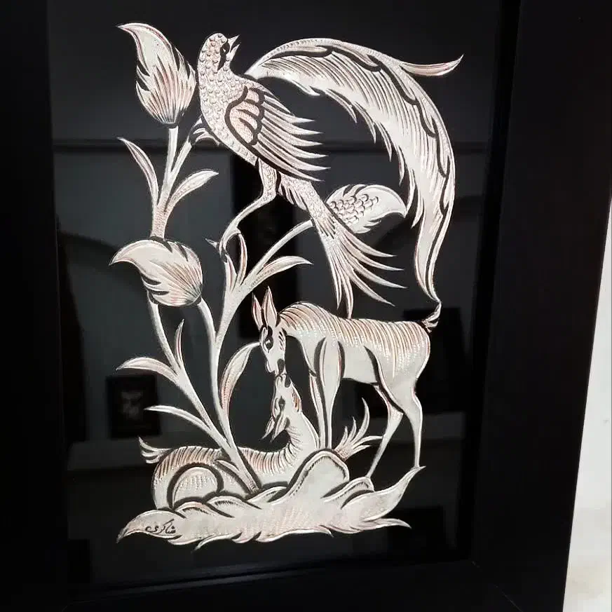 قاب قلمزنی سبک مشبک|صنایع دستی و سایر لوازم تزئینی|نائین, |دیوار