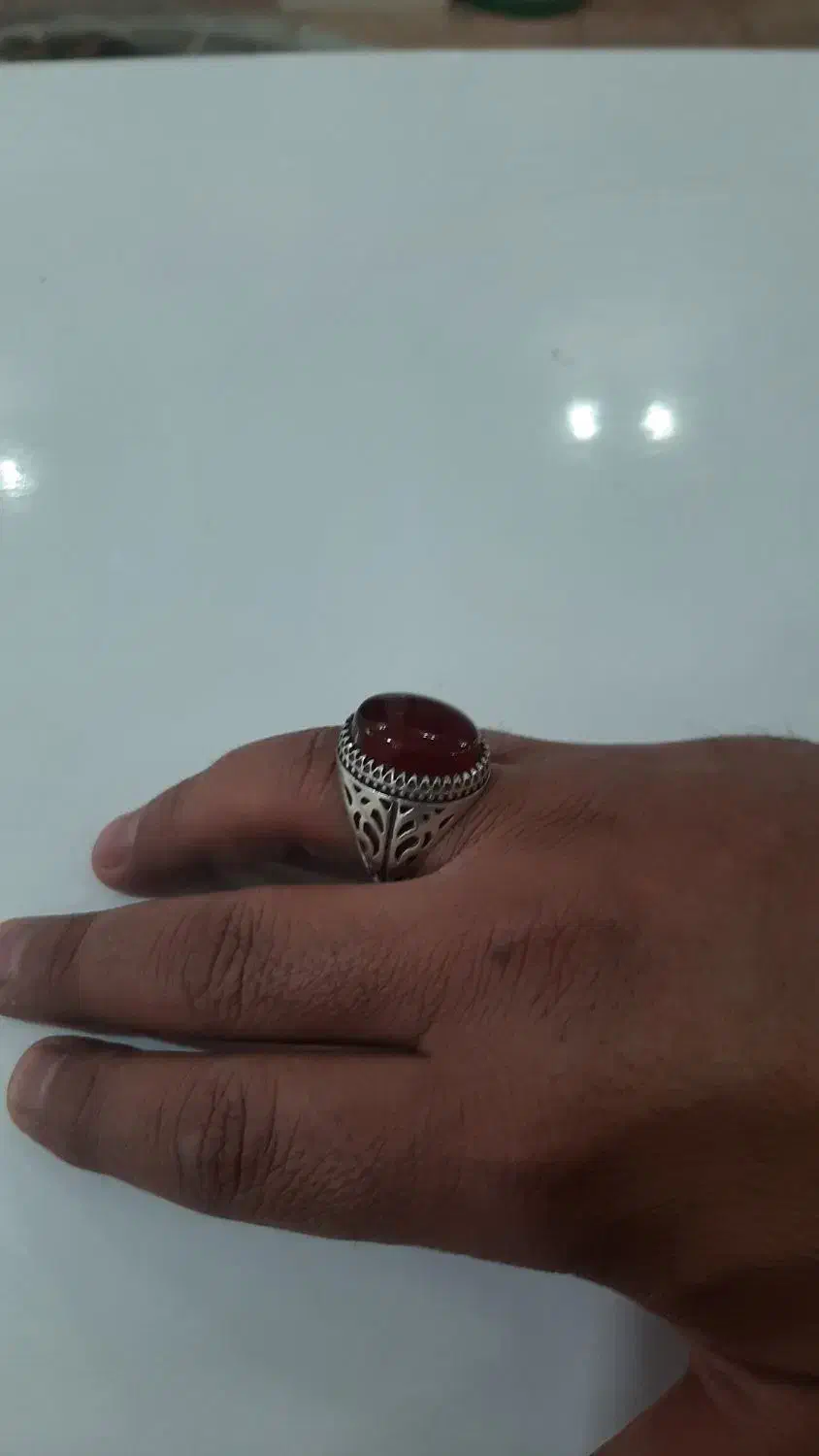 انگشتر نقره ۹۲۵ عقیق یمنی|جواهرات|شیراز, ملاصدرا|دیوار