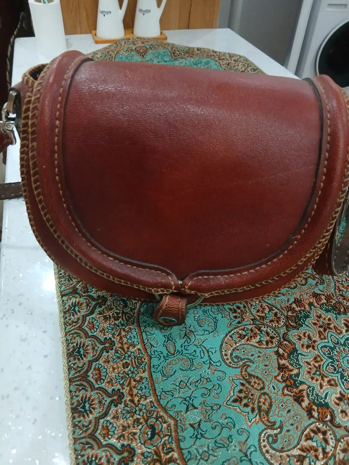 کیف چرم رو دوشی دست دوز|کیف، کفش، کمربند|شیراز, آزادگان|دیوار