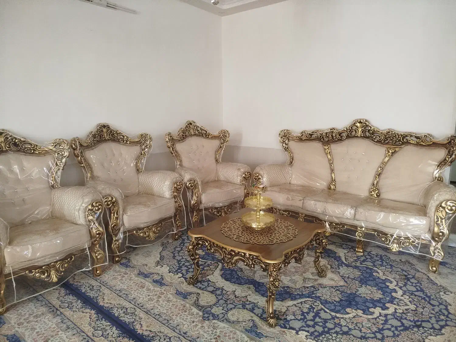 مبل سلطنتی 9نفره|مبلمان خانگی و میز عسلی|ایلام, |دیوار