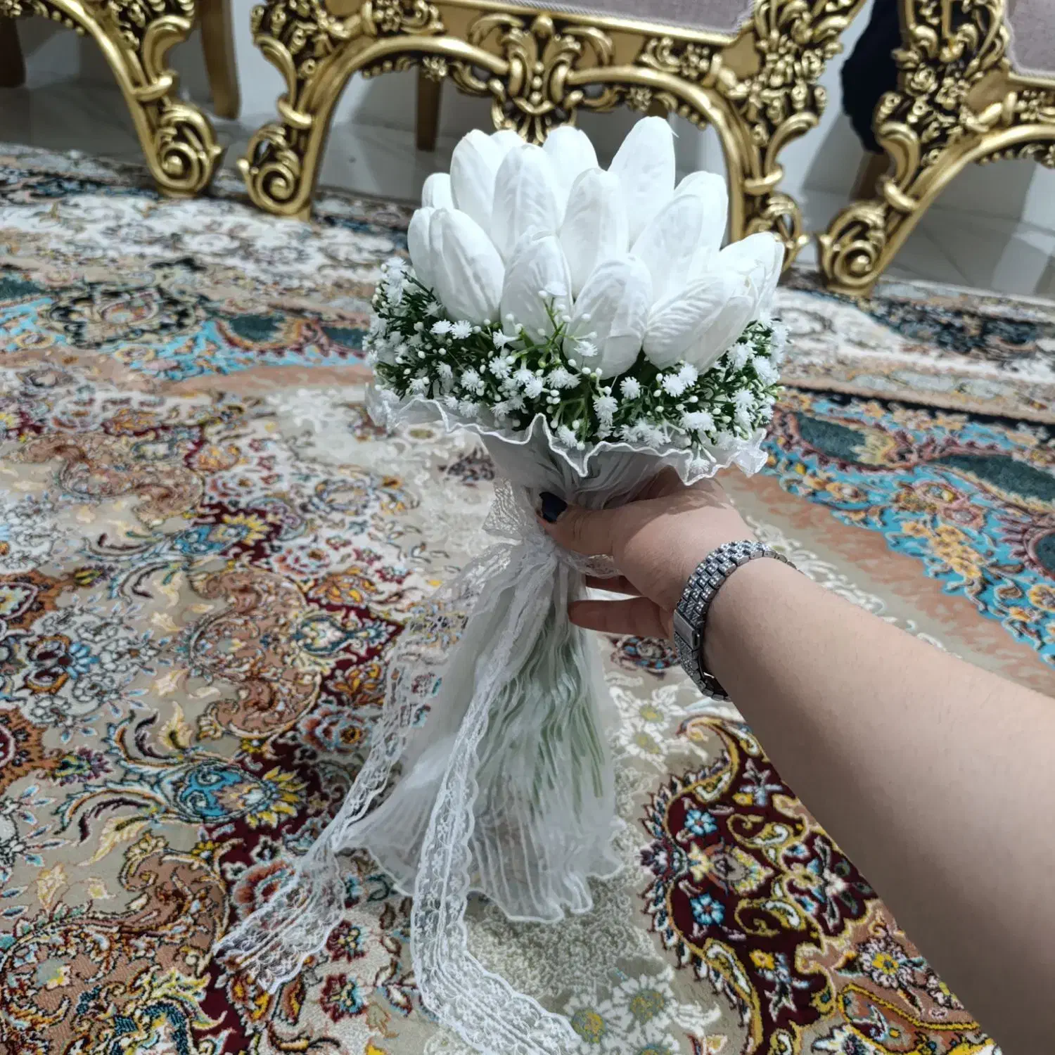 گل عروس|گل مصنوعی|تهران, خاک سفید|دیوار