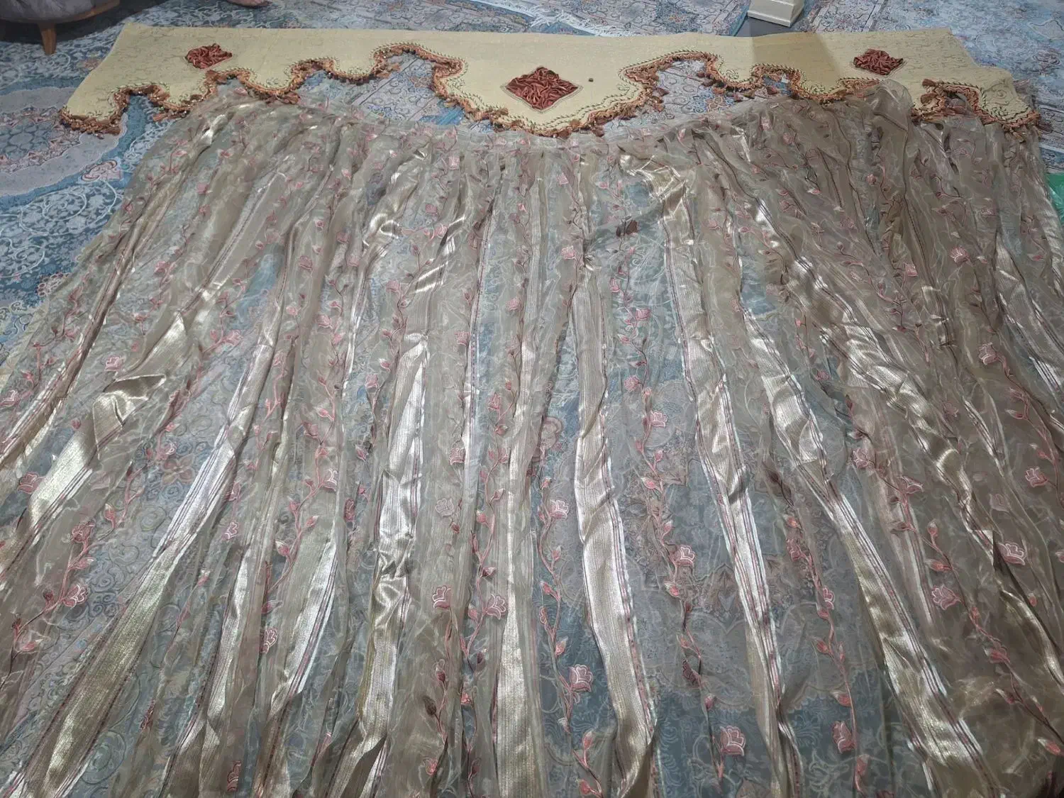 پرده ی والان دار|پرده، رانر، رومیزی|پاکدشت, پاکدشت (مامازند)|دیوار