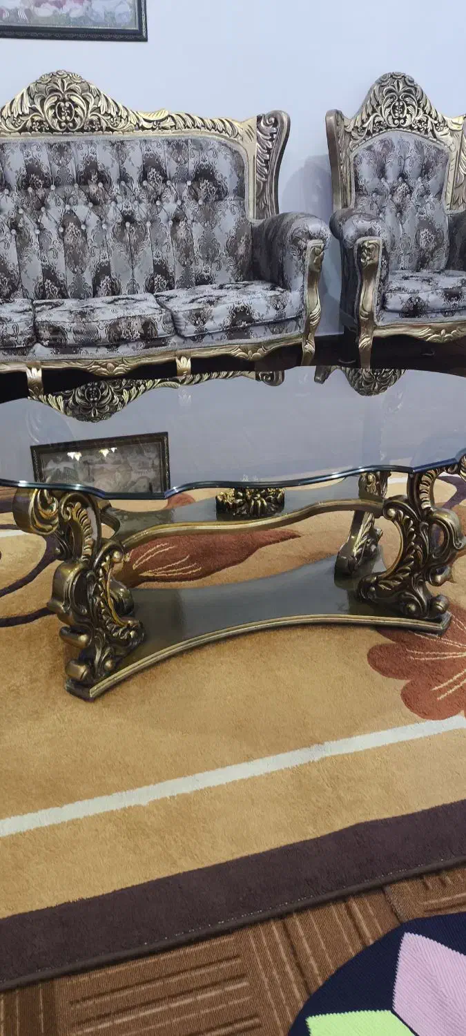 مبل سلطنتی چوب راش|مبلمان خانگی و میز عسلی|ایلام, |دیوار