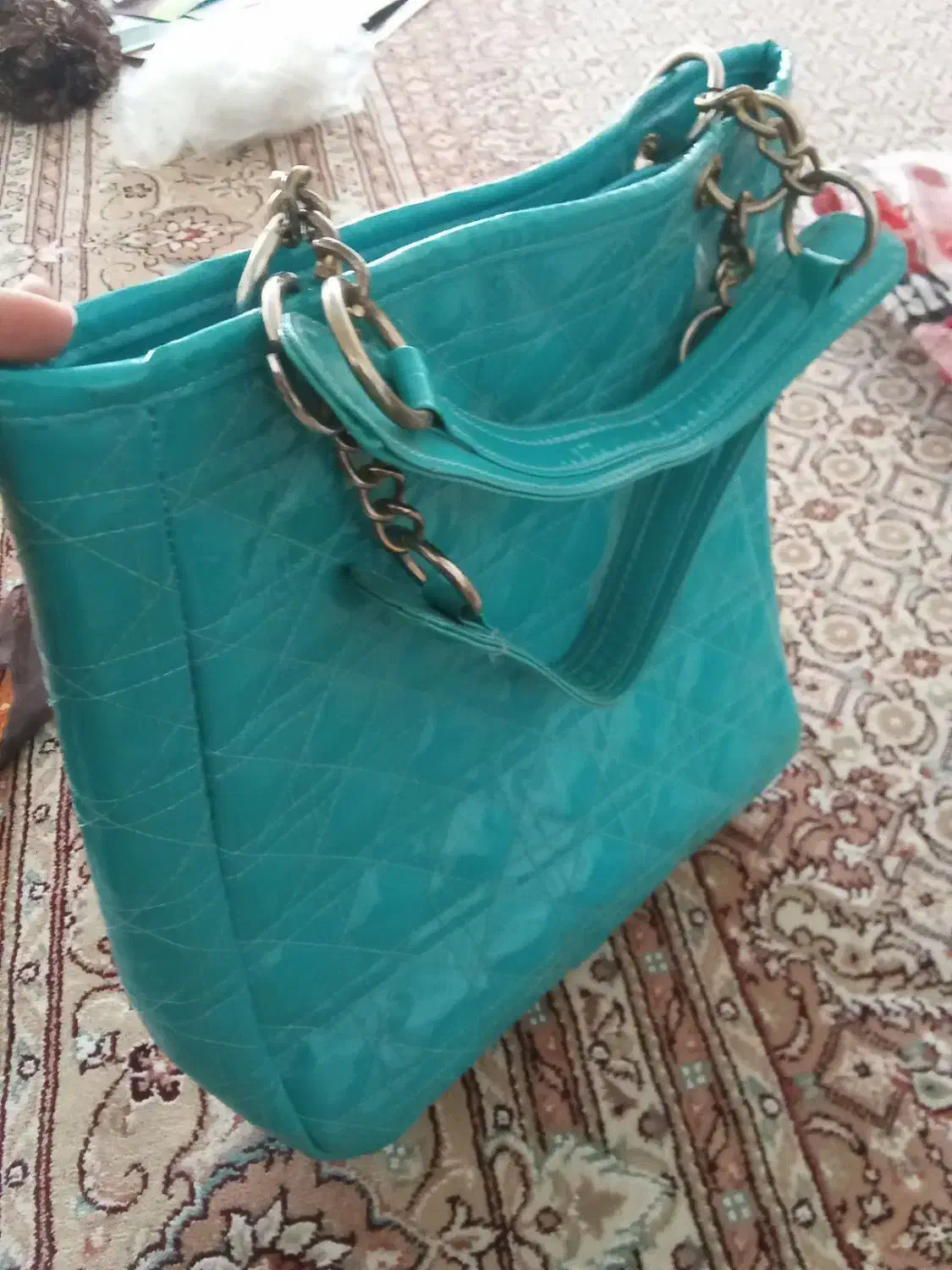 کیف ورنی در حد نو|کیف، کفش، کمربند|سلماس, |دیوار