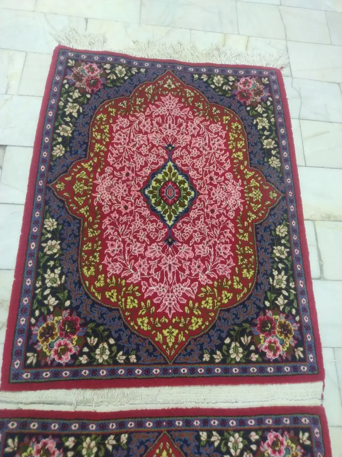 جفت پشتی اطلسی بافت خوده جوزان|فرش|ملایر, |دیوار