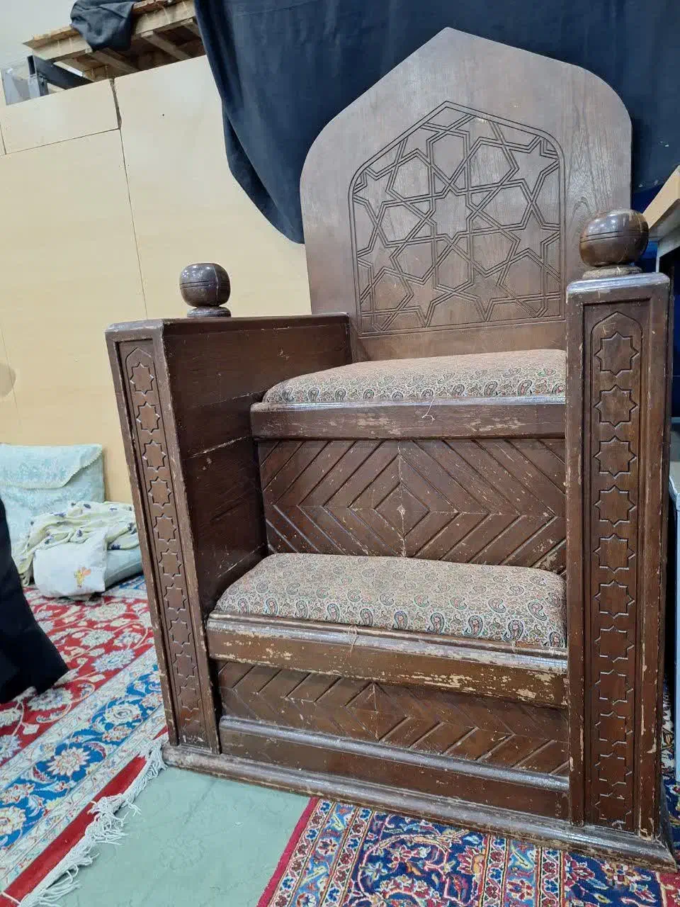 منبر مسجد با چوب|صنایع دستی و سایر لوازم تزئینی|مهریز, |دیوار