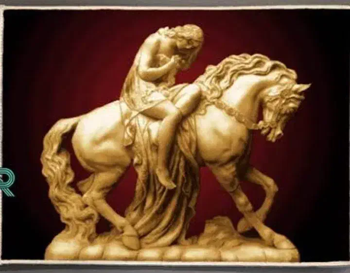 تابلو فرش تندیس اسب سوار|تابلو فرش|سلماس, |دیوار