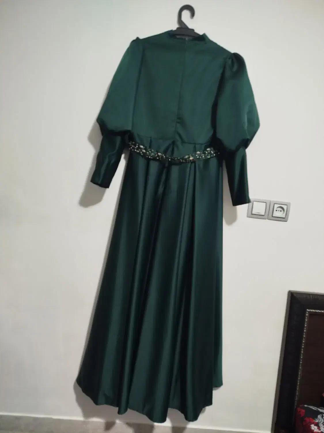 لباس مجلسی ساتن آمریکایی اصل رنگ سبز کله غازی|لباس|شیراز, شهرک سعدی|دیوار