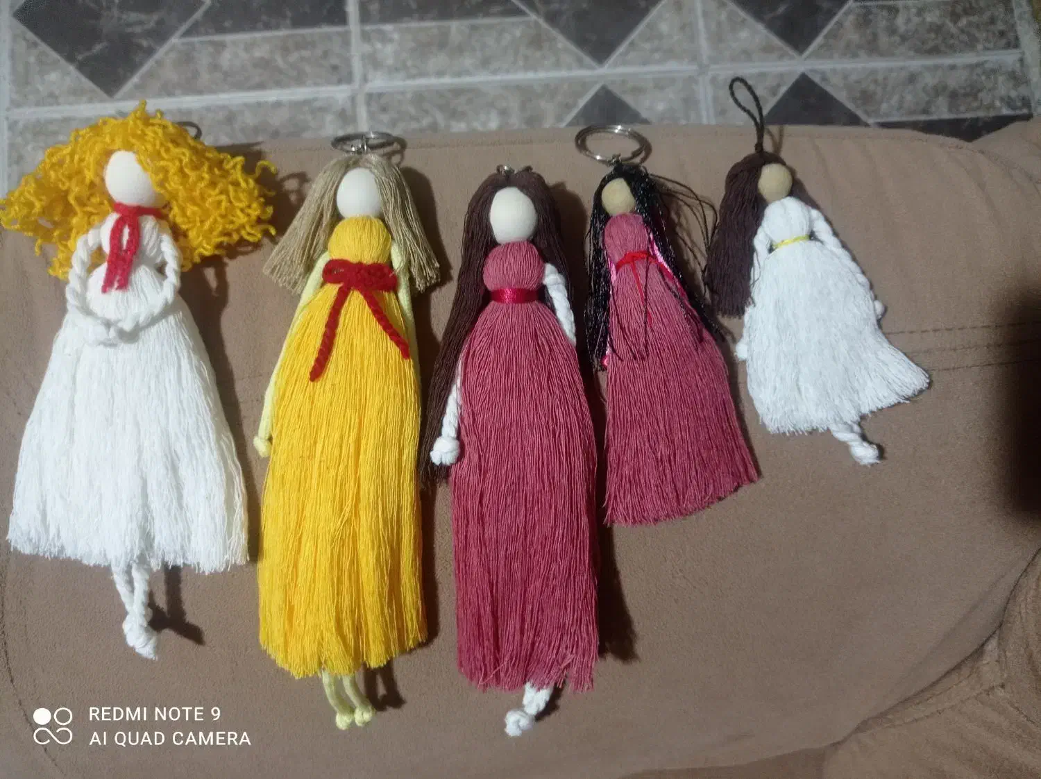 عروسک آویز مکرومه ای|اسباب‌بازی بچه|گرگان, |دیوار