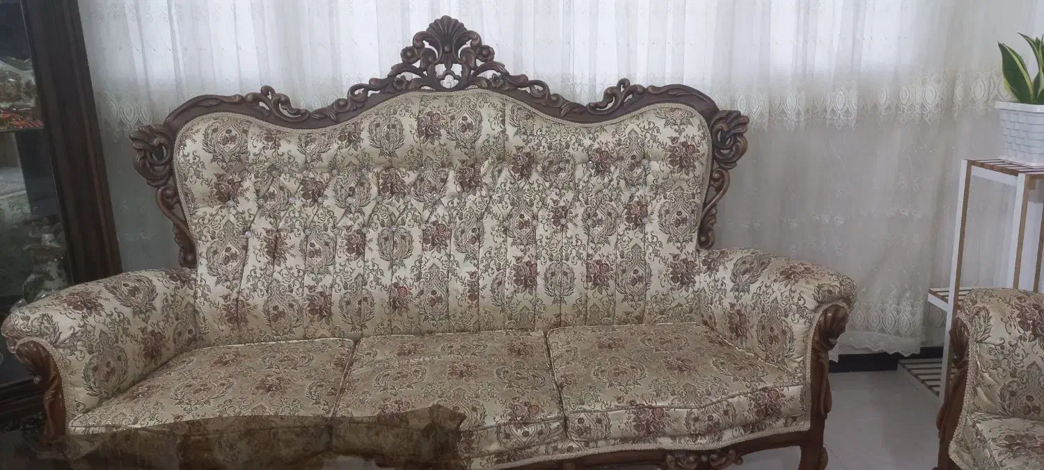 مبلمان ۹ نفره استیل|مبلمان خانگی و میز عسلی|قم, شاه سید علی|دیوار