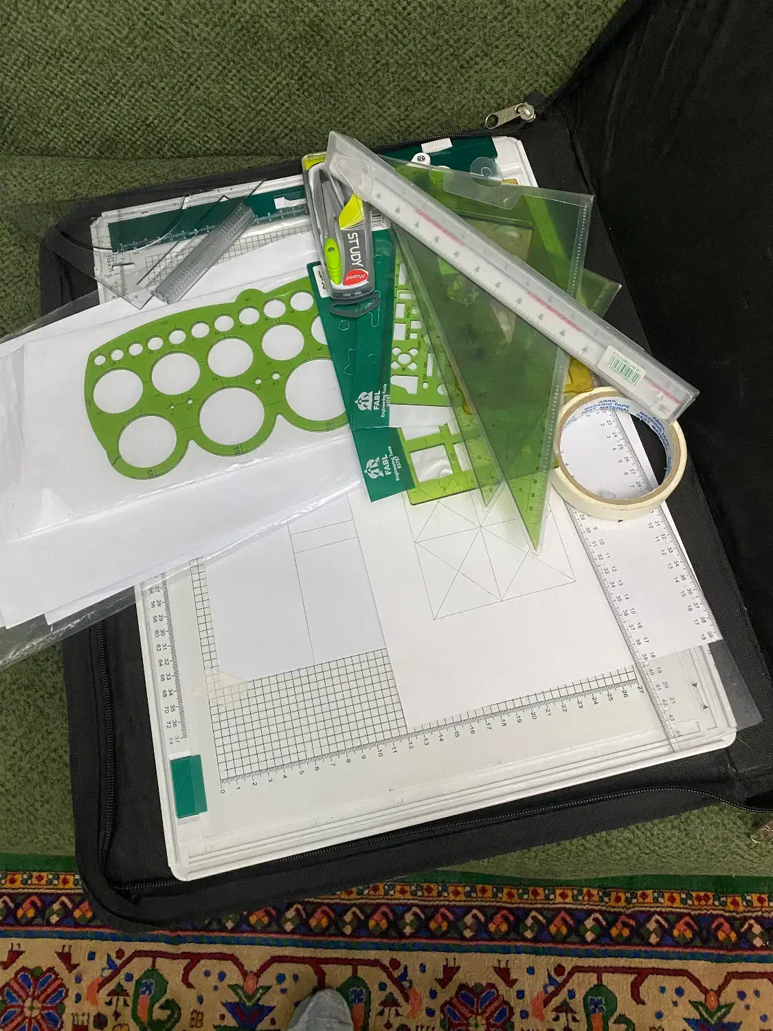 کیف نقشه کشی معماری با تمام وسایل ۲۳۰۰|لوازم التحریر|کرج, شاهینویلا|دیوار