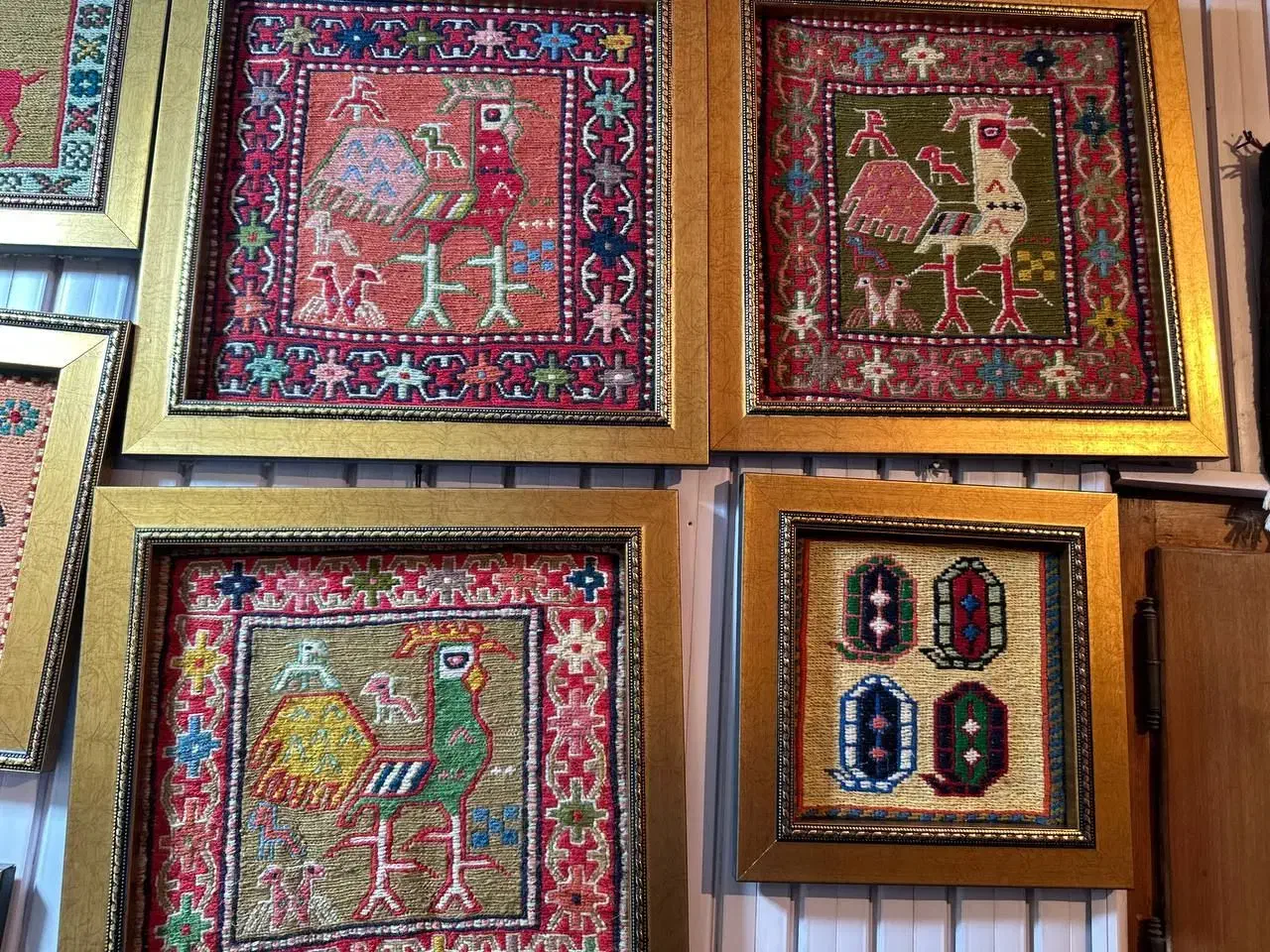 تابلوفرش دستباف جاجیم ورنی با قاب چوبی شیک|تابلو فرش|تبریز, |دیوار