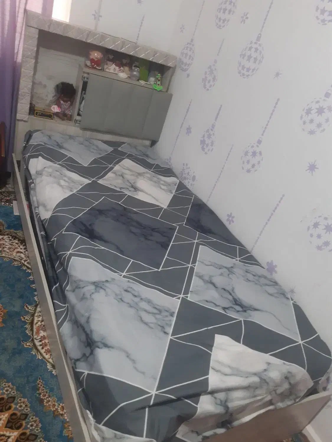 تخت خواب تک نفره|تخت و سرویس خواب|کنارک, |دیوار