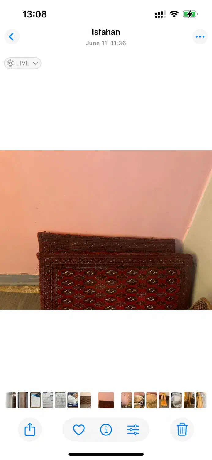 دو جفت پشتی دست باف|پشتی|اصفهان, کوی امام|دیوار