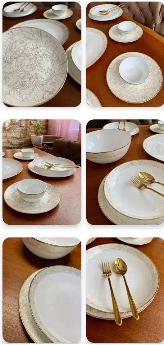 سرویس آرکوپال استخوانی نشکن ۱۸نفره|ظروف سرو و پذیرایی|جلفا, |دیوار