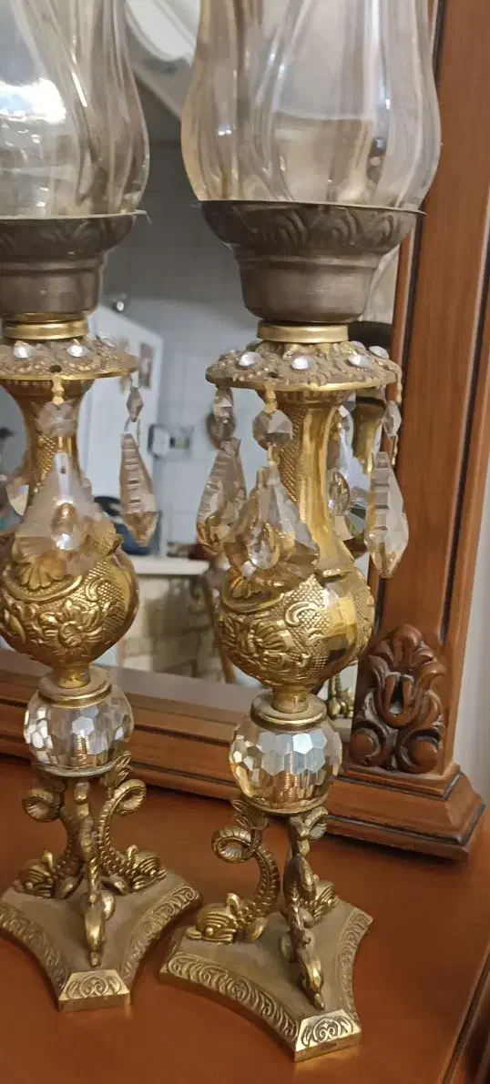یک جفت شمعدان برنزی یا برنجی|صنایع دستی و سایر لوازم تزئینی|تهران, تاکسیرانی|دیوار