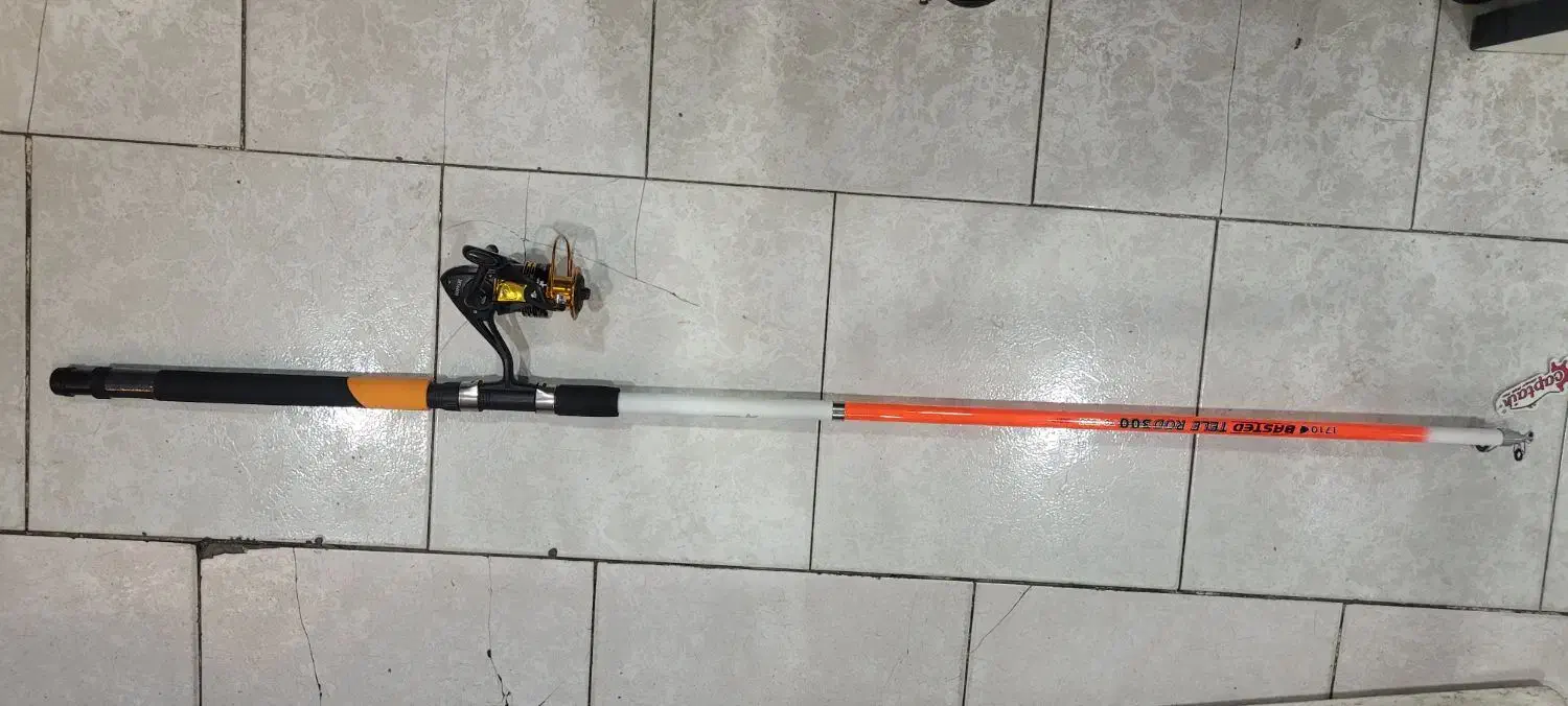 چوب ماهیگیری . لنسر . چرخ ماهیگیری .|ماهیگیری|ارومیه, |دیوار