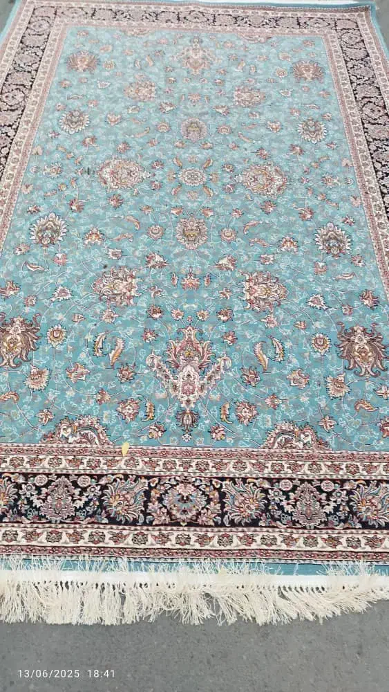 یک جفت ۶ متری و یک تخته ۹ متری فیروزه ای|فرش|پاکدشت, حصار امیر|دیوار