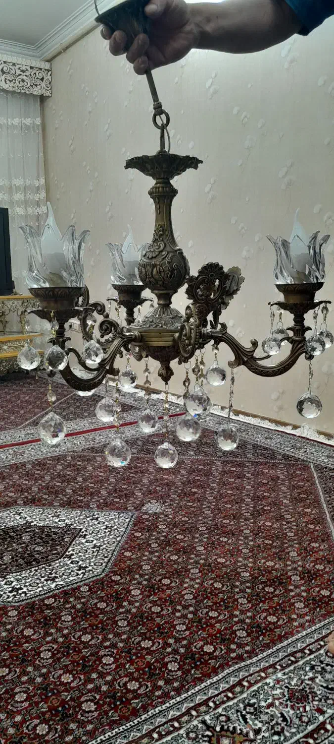 لوستر سه شاخه|لوستر و چراغ آویز|زنجان, |دیوار