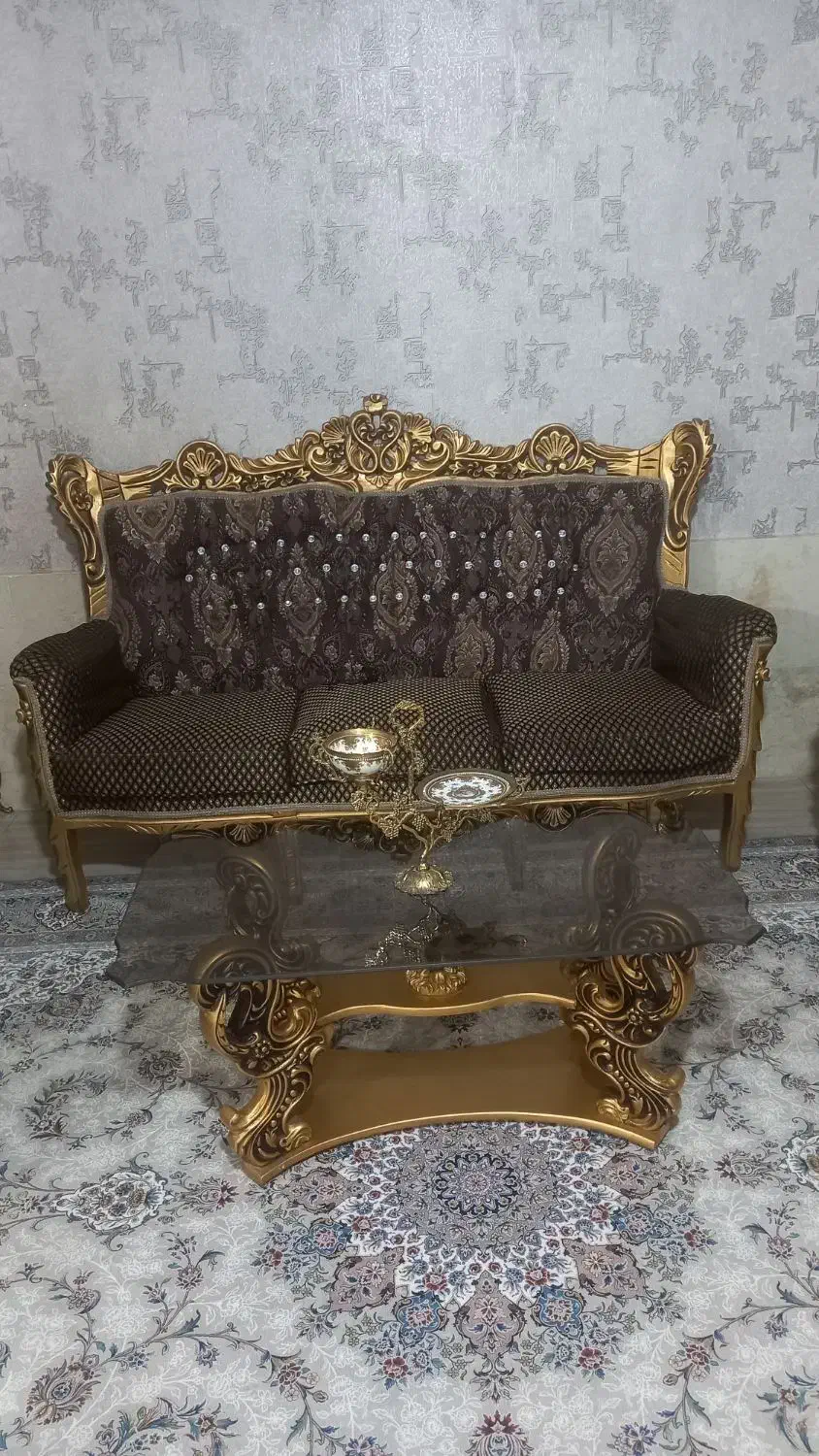 مبلمان ۹ نفره چوب راش فوق العاده سالم|مبلمان خانگی و میز عسلی|قرچک, صالح آباد|دیوار