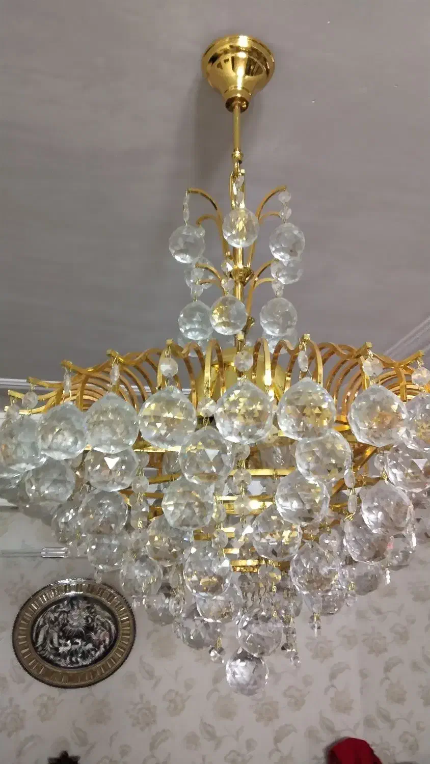 لوستر ۹شاخه کریستالی|لوستر و چراغ آویز|شاهرود, |دیوار