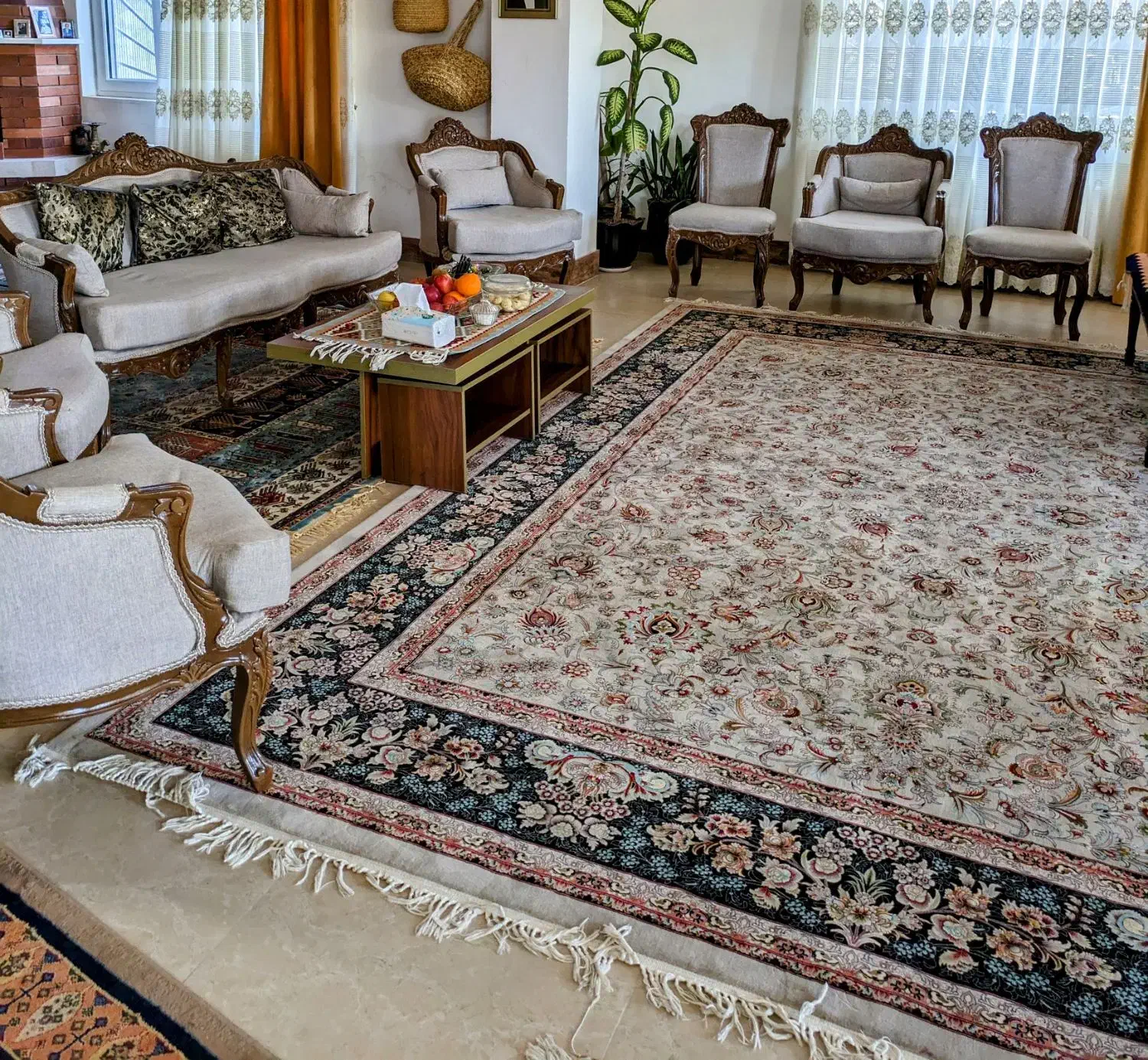 مبلمان استیل طرح سه گل بلوطی|مبلمان خانگی و میز عسلی|بابکان, |دیوار