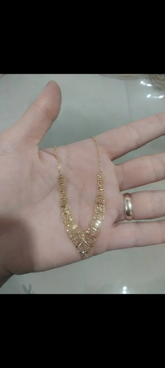 گوشواره و تکپوش و انگشتر و گردنبند طلا|جواهرات|مسجد سلیمان, |دیوار