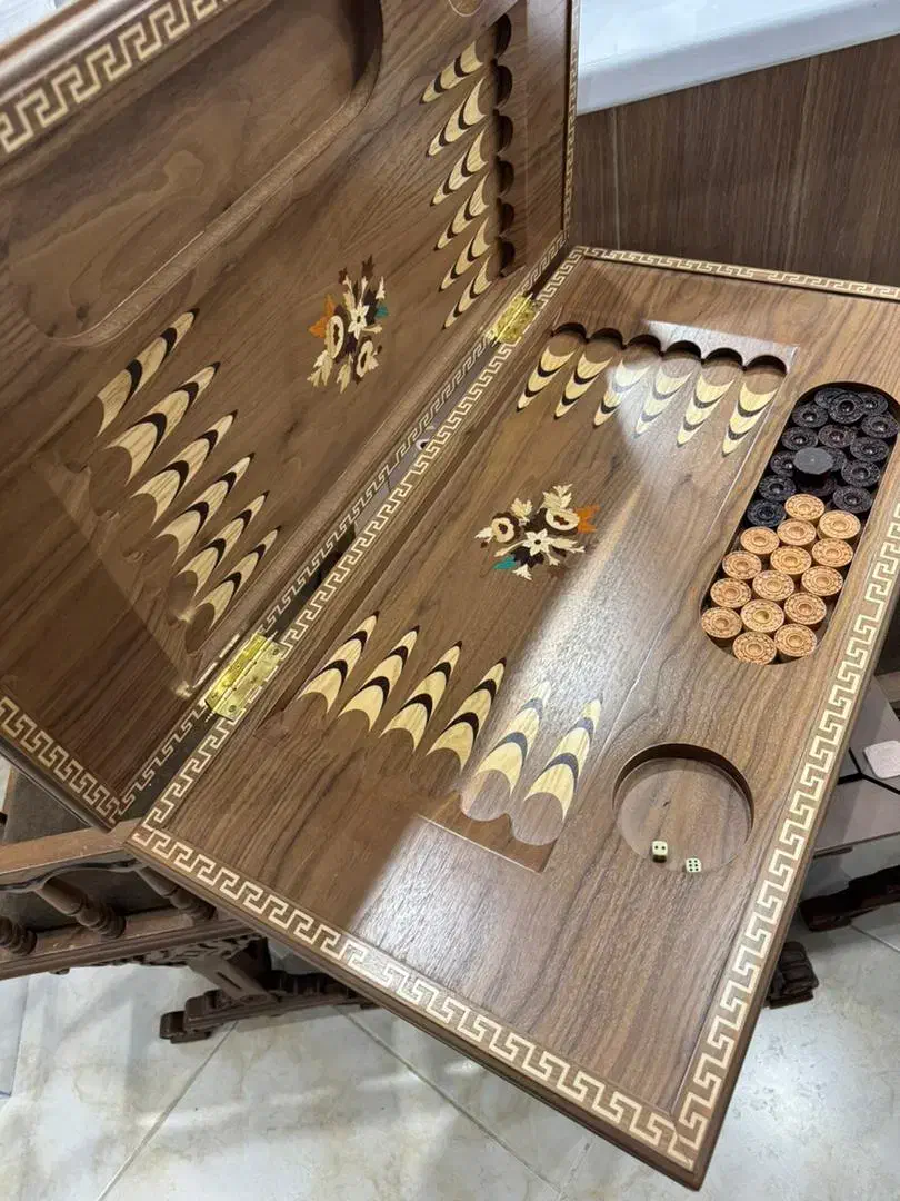 میز شطرنج و تخته تمام چوب راش|مبلمان خانگی و میز عسلی|پرند, فاز ۲|دیوار