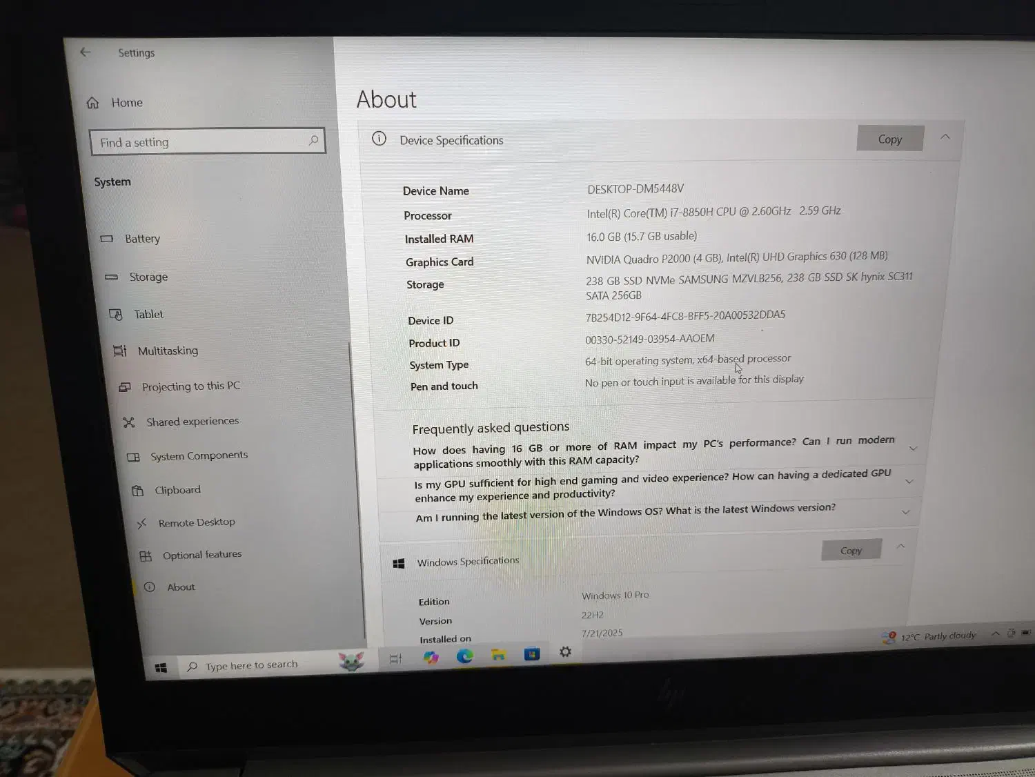لب تاب اچ پی hp گیمینگ برای کار سنگین|رایانه همراه|موچش, |دیوار