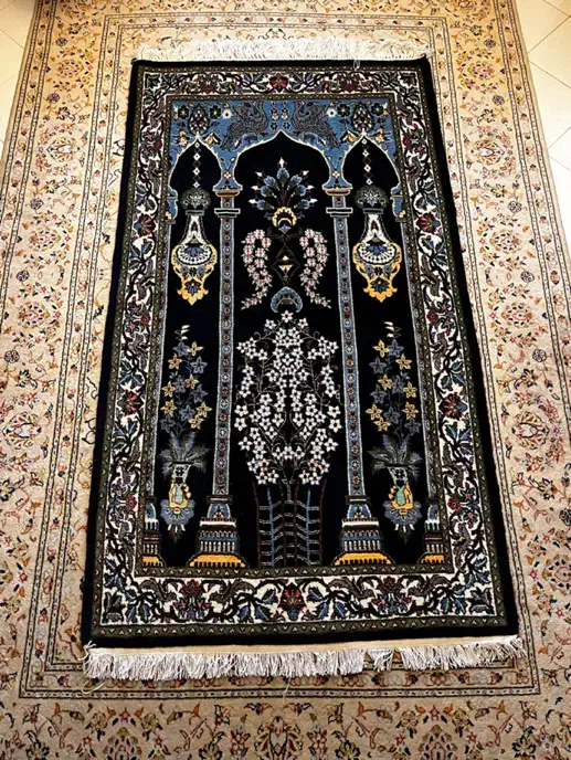 دو عدد قالیچه دستباف قم نو|فرش|تهران, اکباتان|دیوار