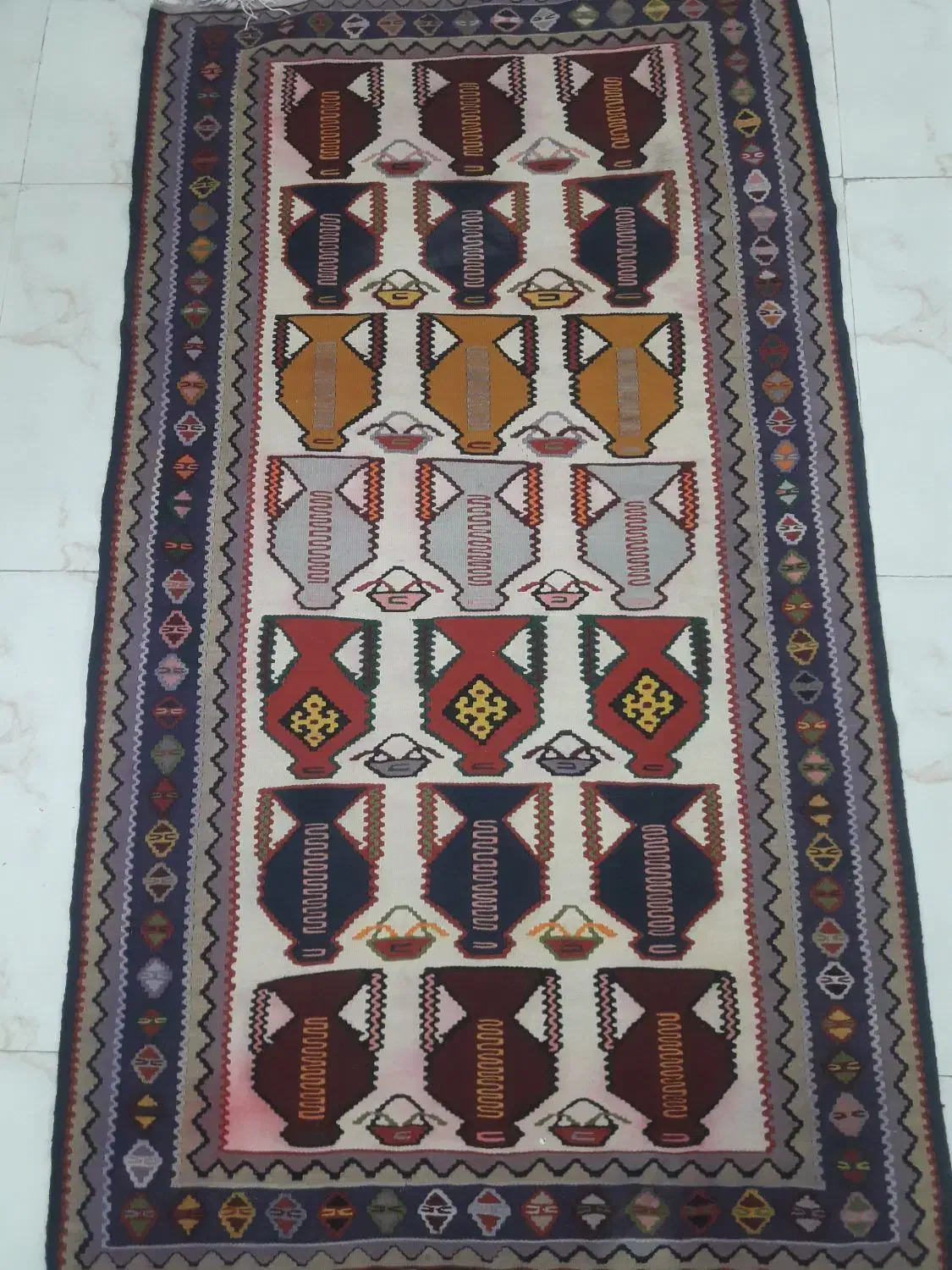 گلیم فرش دست بافت|گلیم، جاجیم، گبه|مشکیندشت, |دیوار