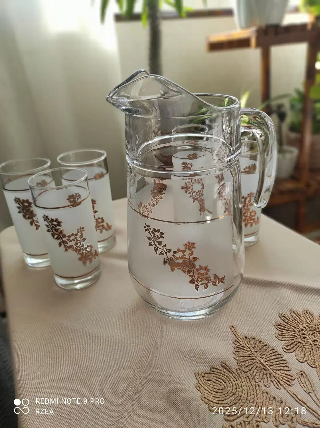 با سلام پارچ لیوان شربت خوری خارجی|ظروف سرو و پذیرایی|فلاورجان, |دیوار