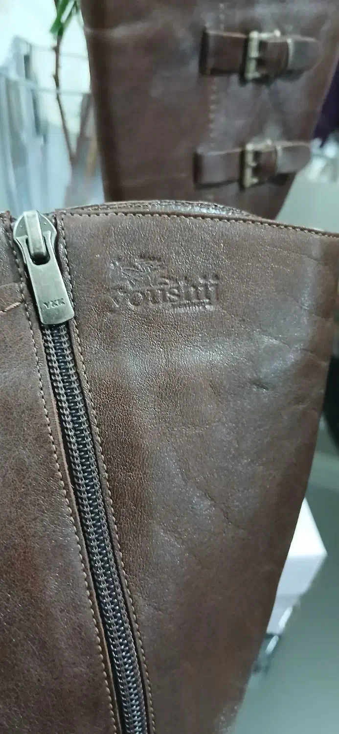 بوت چرم زنانه سایز ۳۸|کیف، کفش، کمربند|ساری, |دیوار