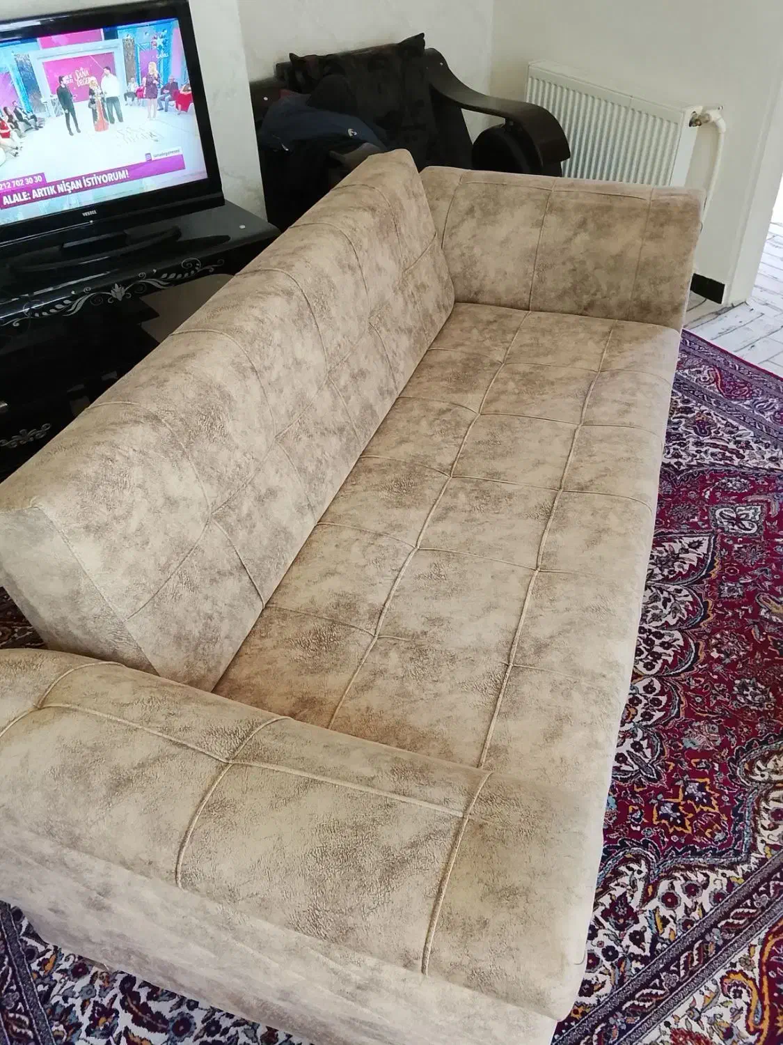 مبل تخت شو سه نفر ه|تخت و سرویس خواب|سهند, |دیوار