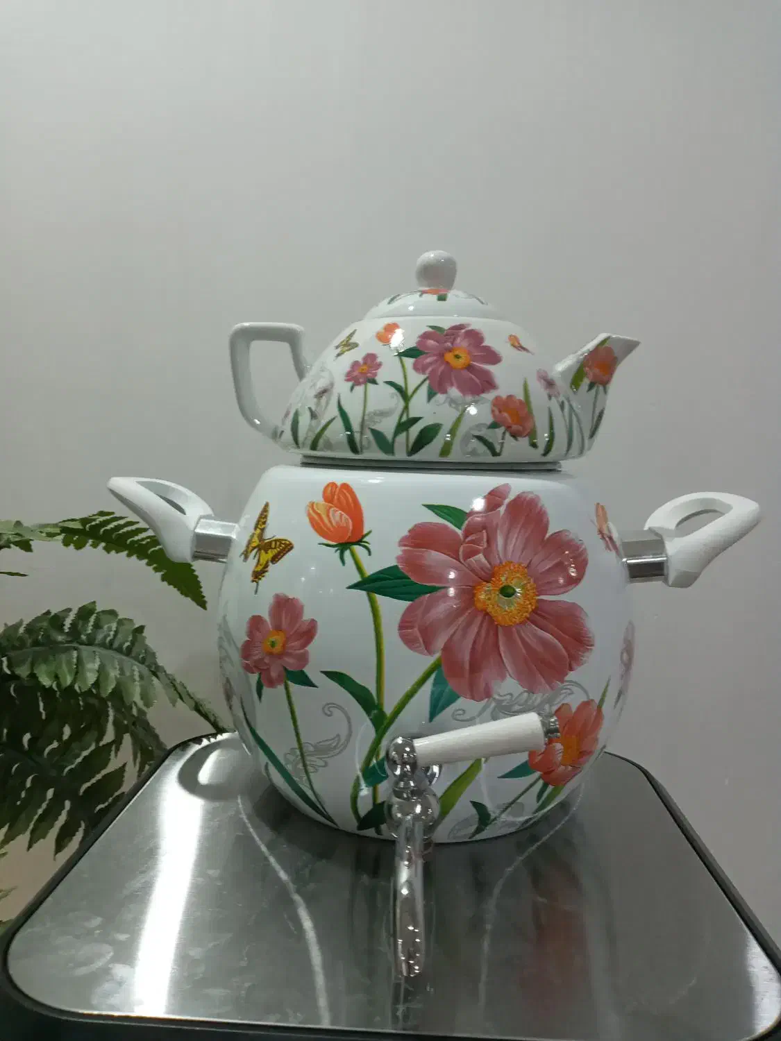 ست قوری و کتری لعابی|قوری، کتری، قهوه‌ساز دستی|اهواز, فرهنگ شهر|دیوار