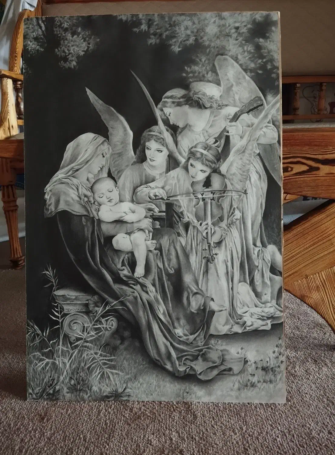 نقاشی سیاه قلم|تابلو، نقاشی، عکس|ری, سیزده آبان|دیوار