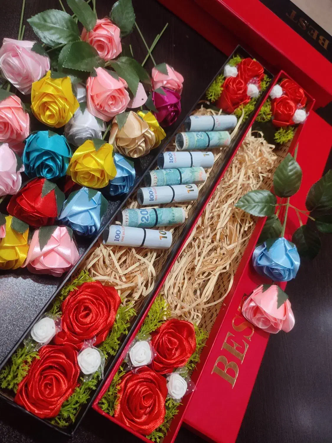 باکس پول.باکس گل.گل شیشه ای.رزجاودان. باکس عروسکی|گل مصنوعی|رشت, اسماعیل آباد|دیوار