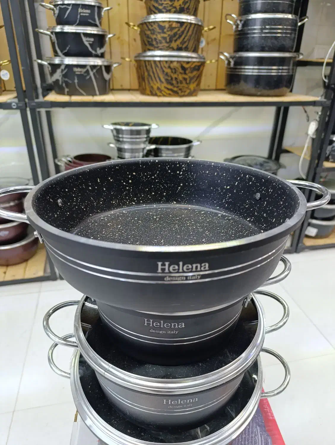 سرویس قابلمه 7 پارچه هلنا گلدونی مدل (فورج)|ظروف پخت‌وپز|قم, علی آباد سعدگان|دیوار