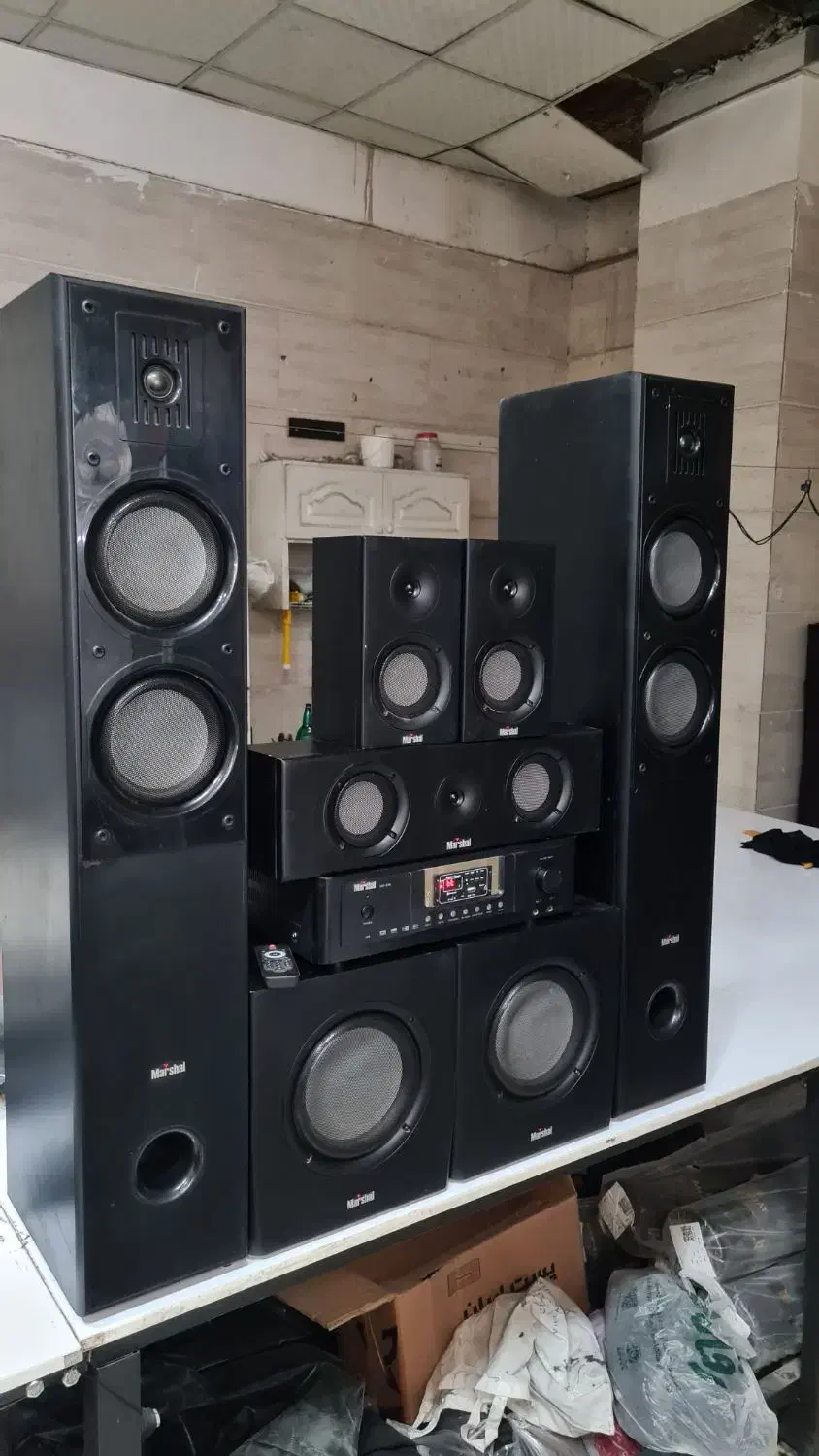 اسپیکر مارشال 8 تیکه|سیستم صوتی خانگی|نسیم‌شهر, |دیوار