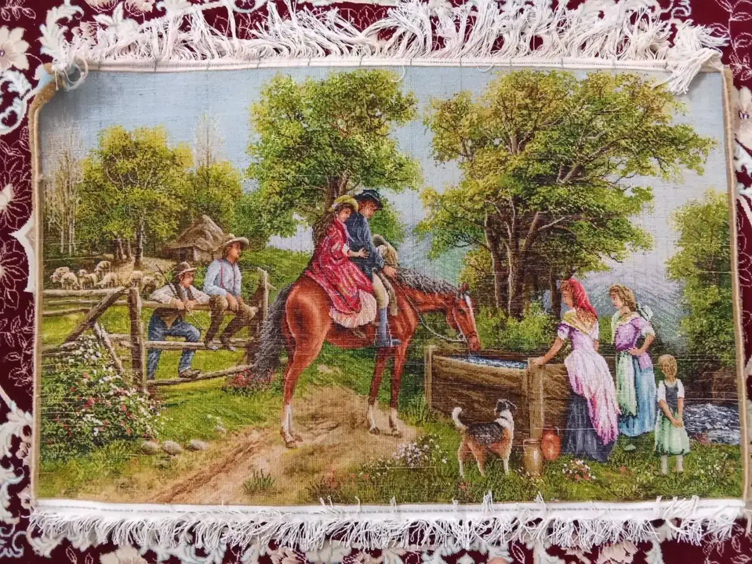 فرش دستباف با طرح مزرعه خوشبختی|فرش|قم, پردیسان|دیوار