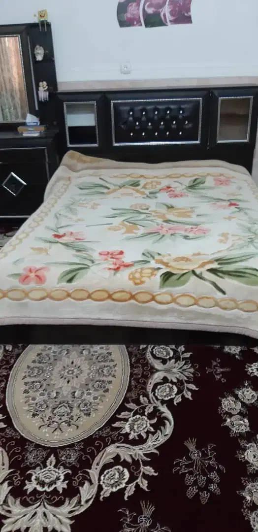 سرویس خواب MDF قهوه‌ای تیره در حد نو|تخت و سرویس خواب|ایرانشهر, |دیوار