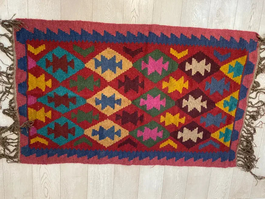 گلیم|گلیم، جاجیم، گبه|رشت, معلم|دیوار